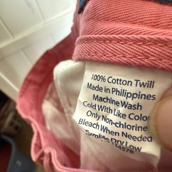 Vineyard Vines Mens Pants Sz 32 x 30 Pink Rose Faded Cotton Twill - Picture 4 of 7